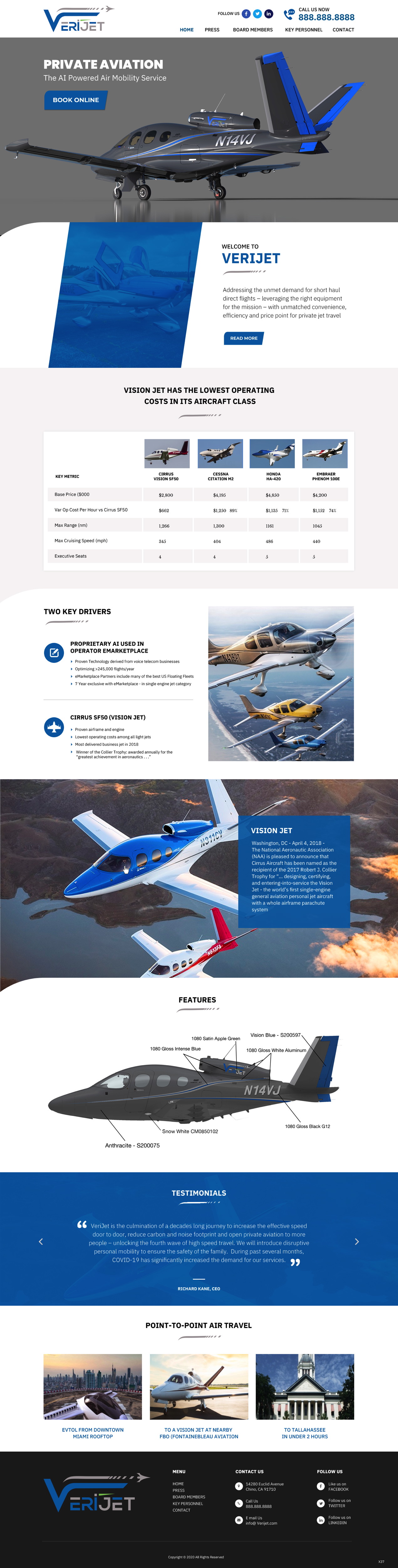 Web Design by pb for Verijet | Design #25139190