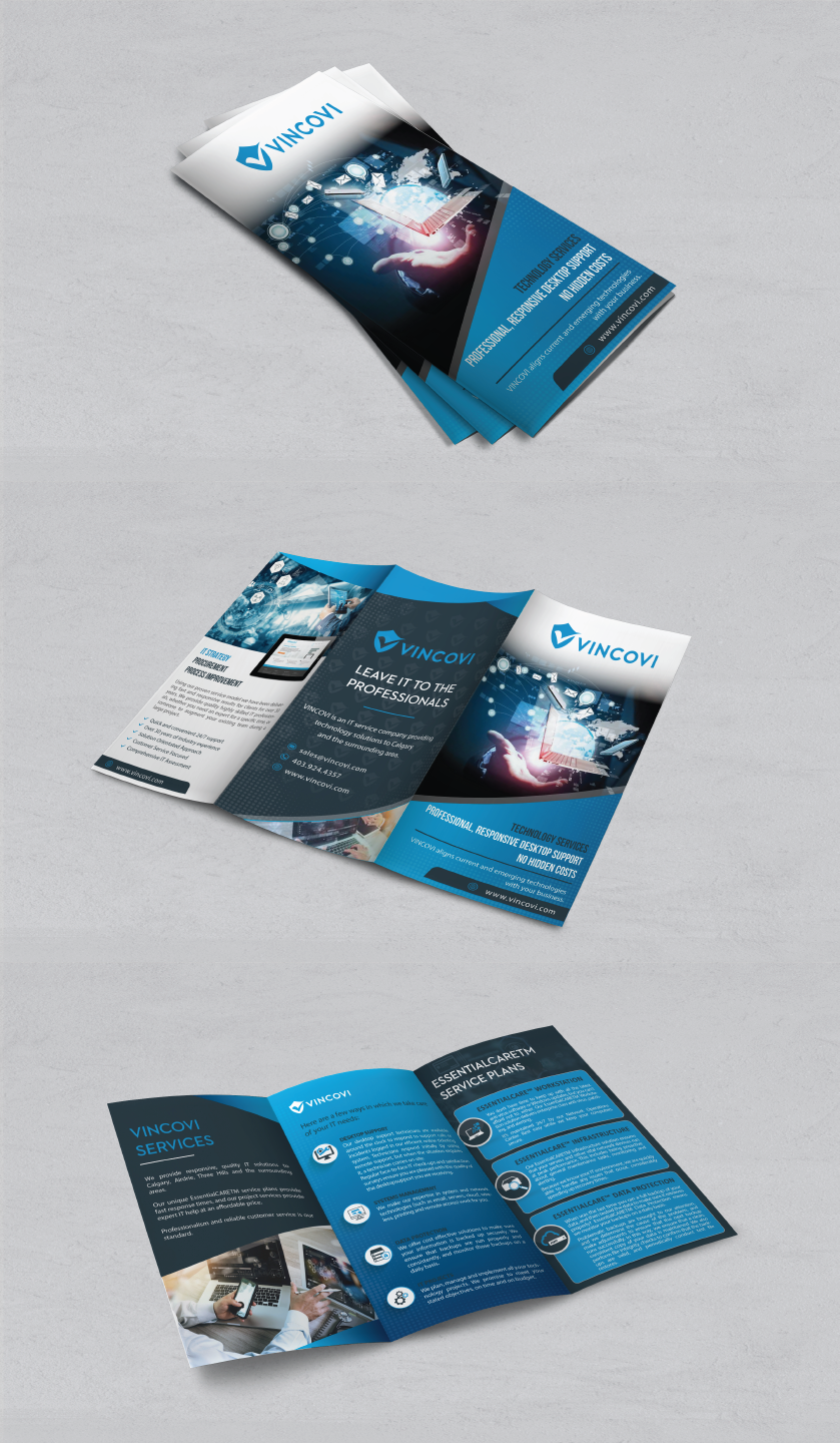 Diseño de Flyer por alex989 para VINCOVI Technology Solutions Inc | Diseño #25187507