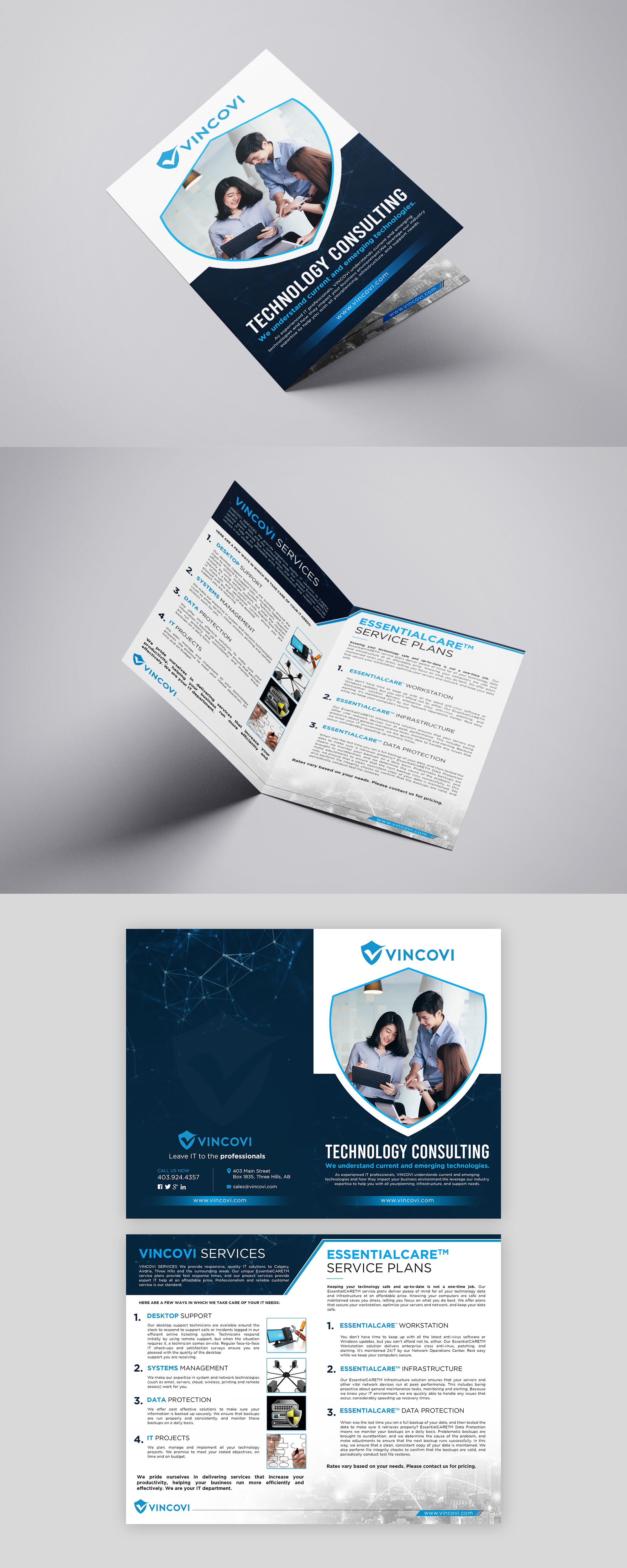 Flyer Design by debdesign for VINCOVI Technology Solutions Inc | Design #25162797