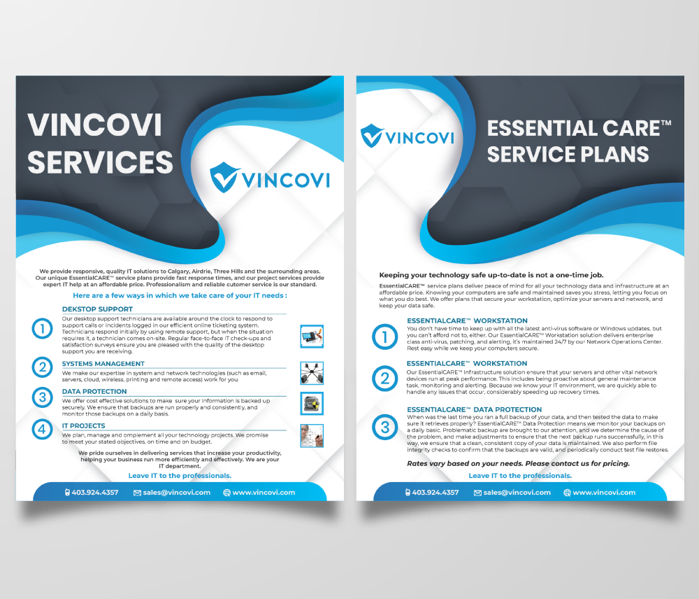 Flyer Design by Owleria for VINCOVI Technology Solutions Inc | Design #25152434