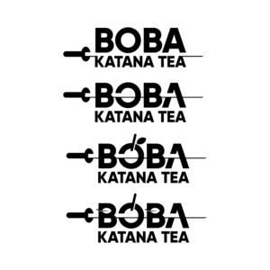 line 1= BOBA  , line 2 = KATANA TEA | Diseño de Logo por Andylicious