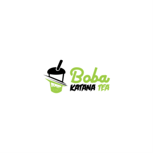 line 1= BOBA  , line 2 = KATANA TEA | Diseño de Logo por Arham Hidayat