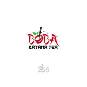line 1= BOBA  , line 2 = KATANA TEA | Diseño de Logo por Lykos