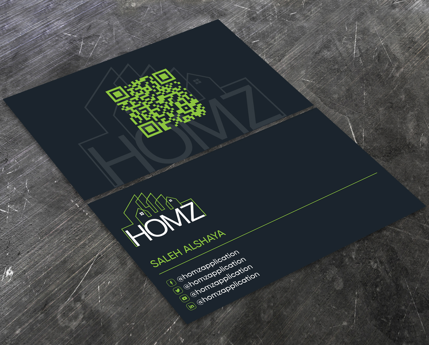 Business Card Design by Verified artistry (Design garden) for Homz app | Design #25168409