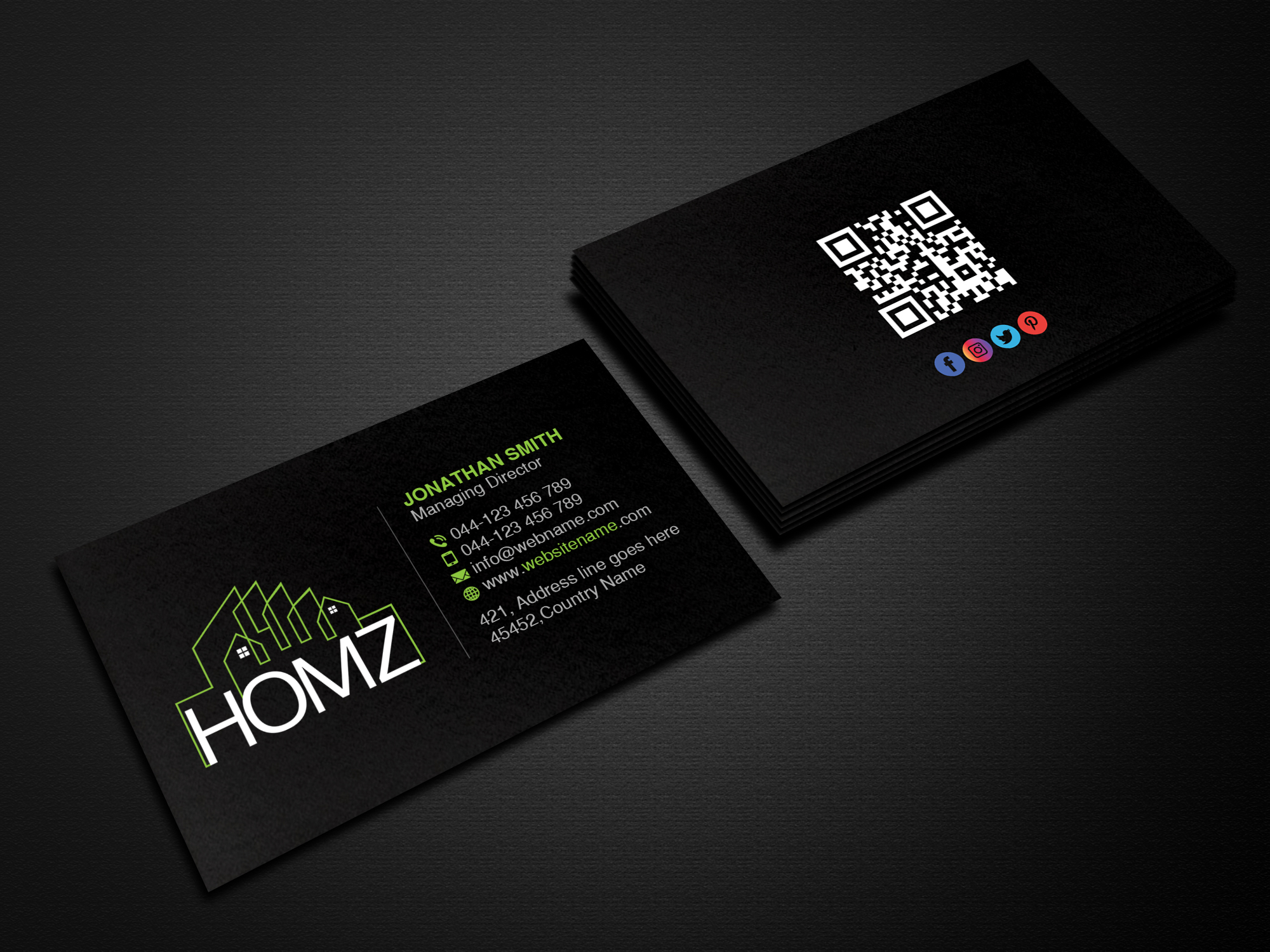 Business Card Design by Creations Box 2015 for Homz app | Design #25138036