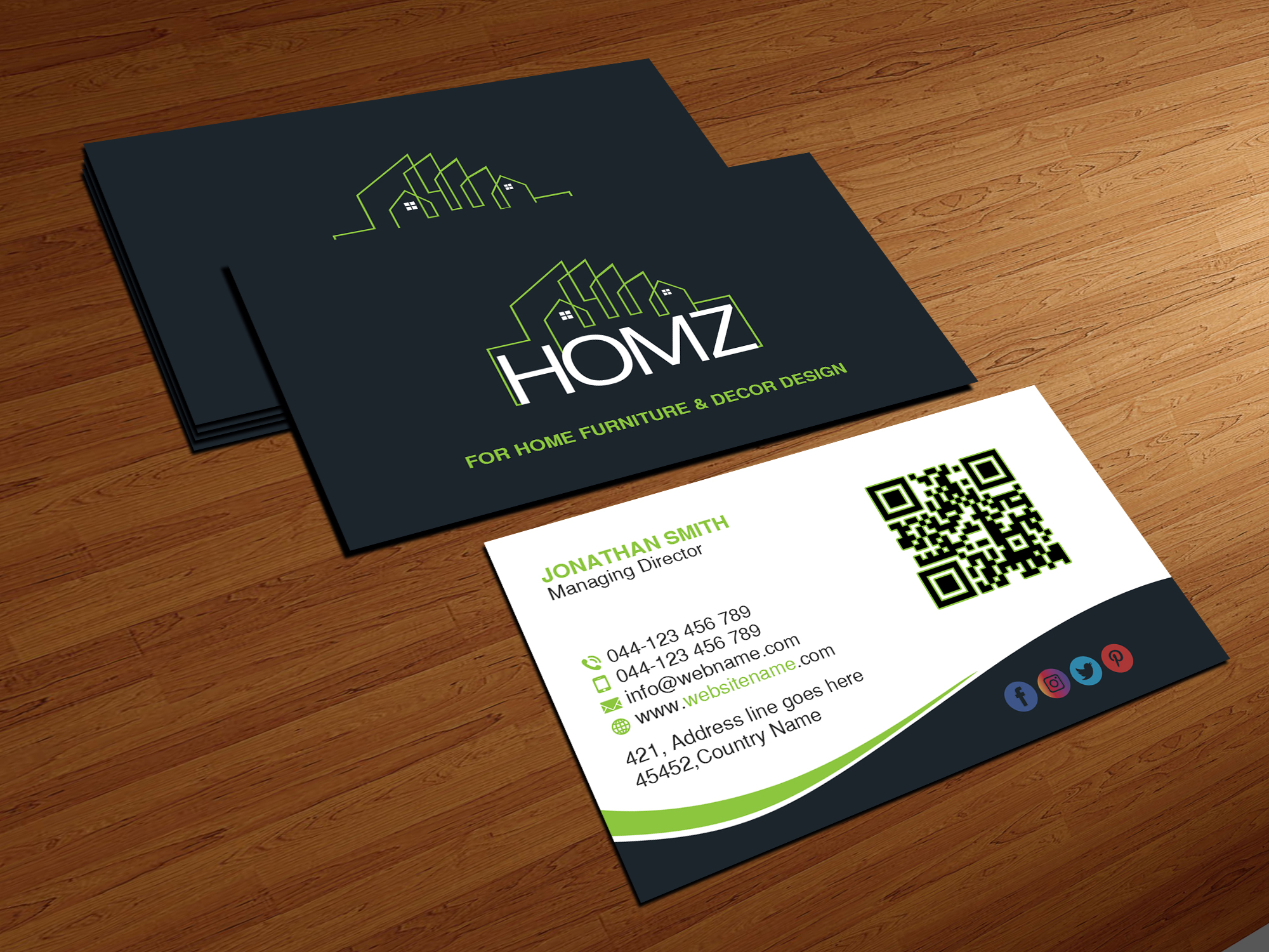 Business Card Design by Creations Box 2015 for Homz app | Design #25138050