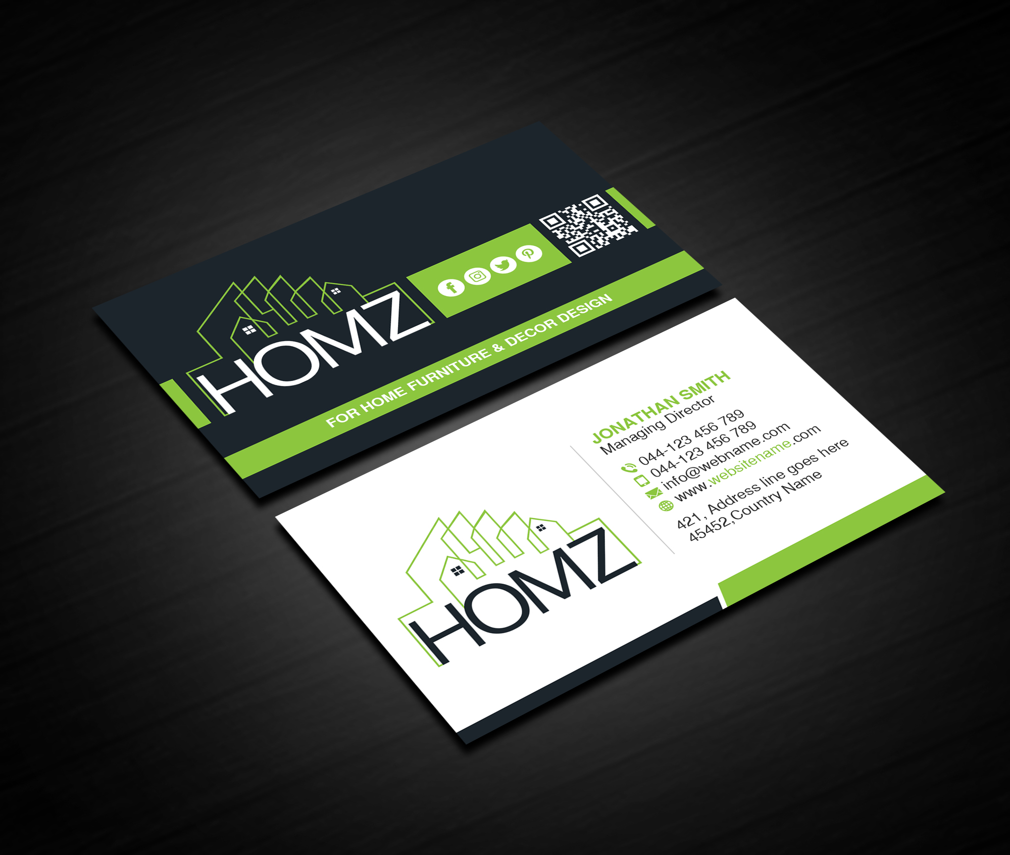 Business Card Design by Creations Box 2015 for Homz app | Design #25138052