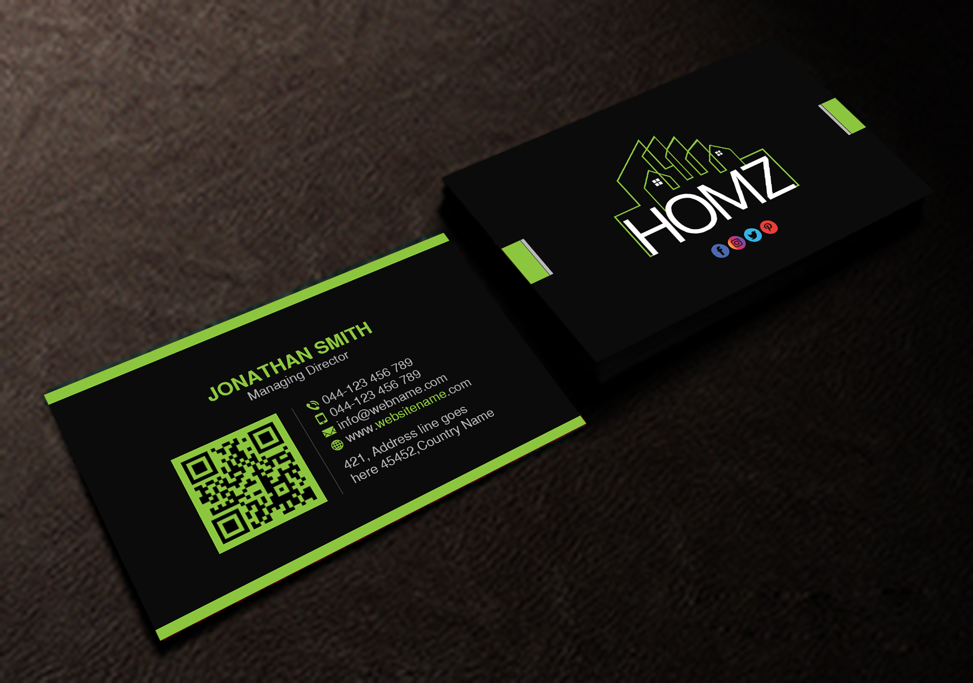 Business Card Design by Creations Box 2015 for Homz app | Design #25138056