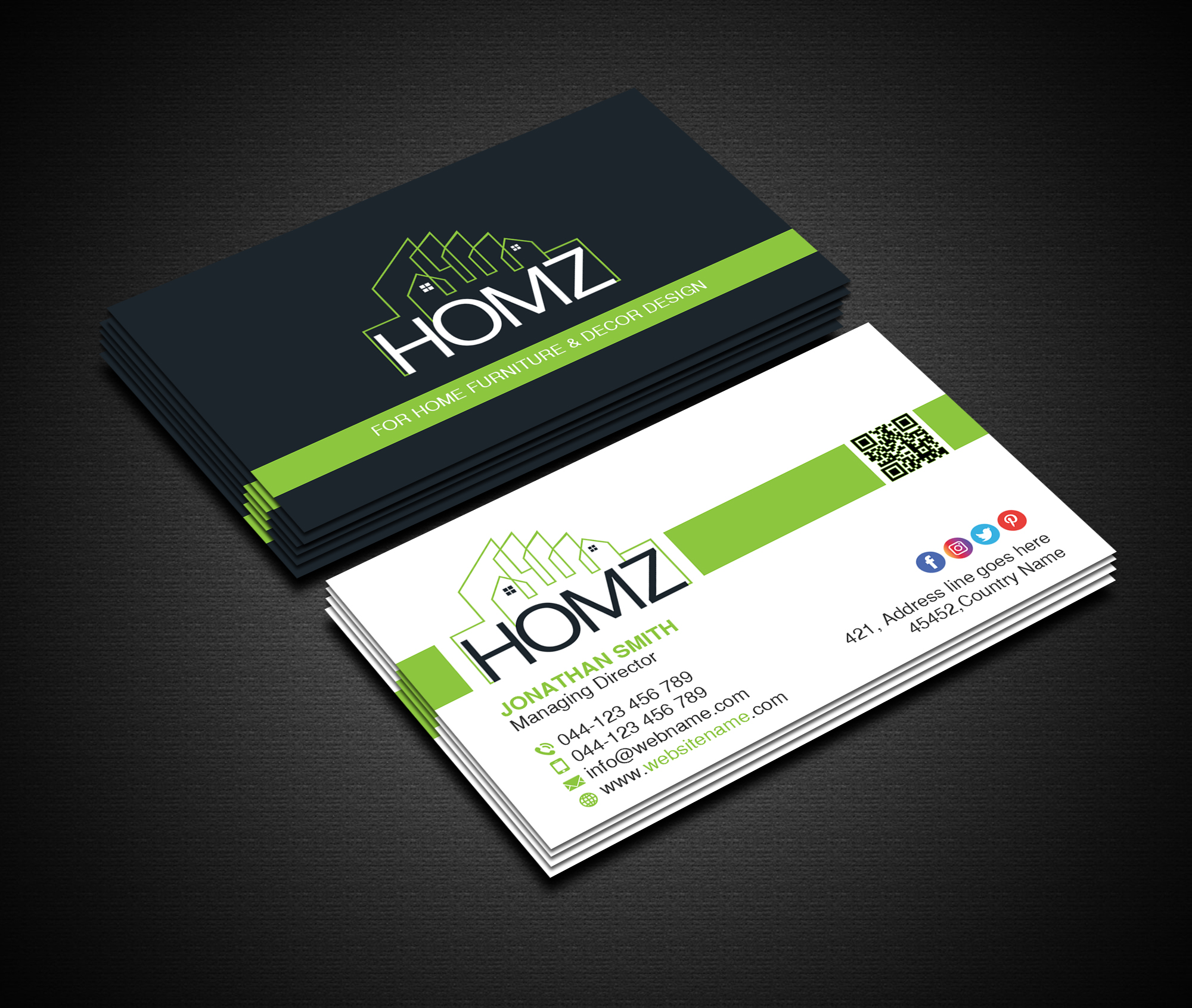 Business Card Design by Creations Box 2015 for Homz app | Design #25141581