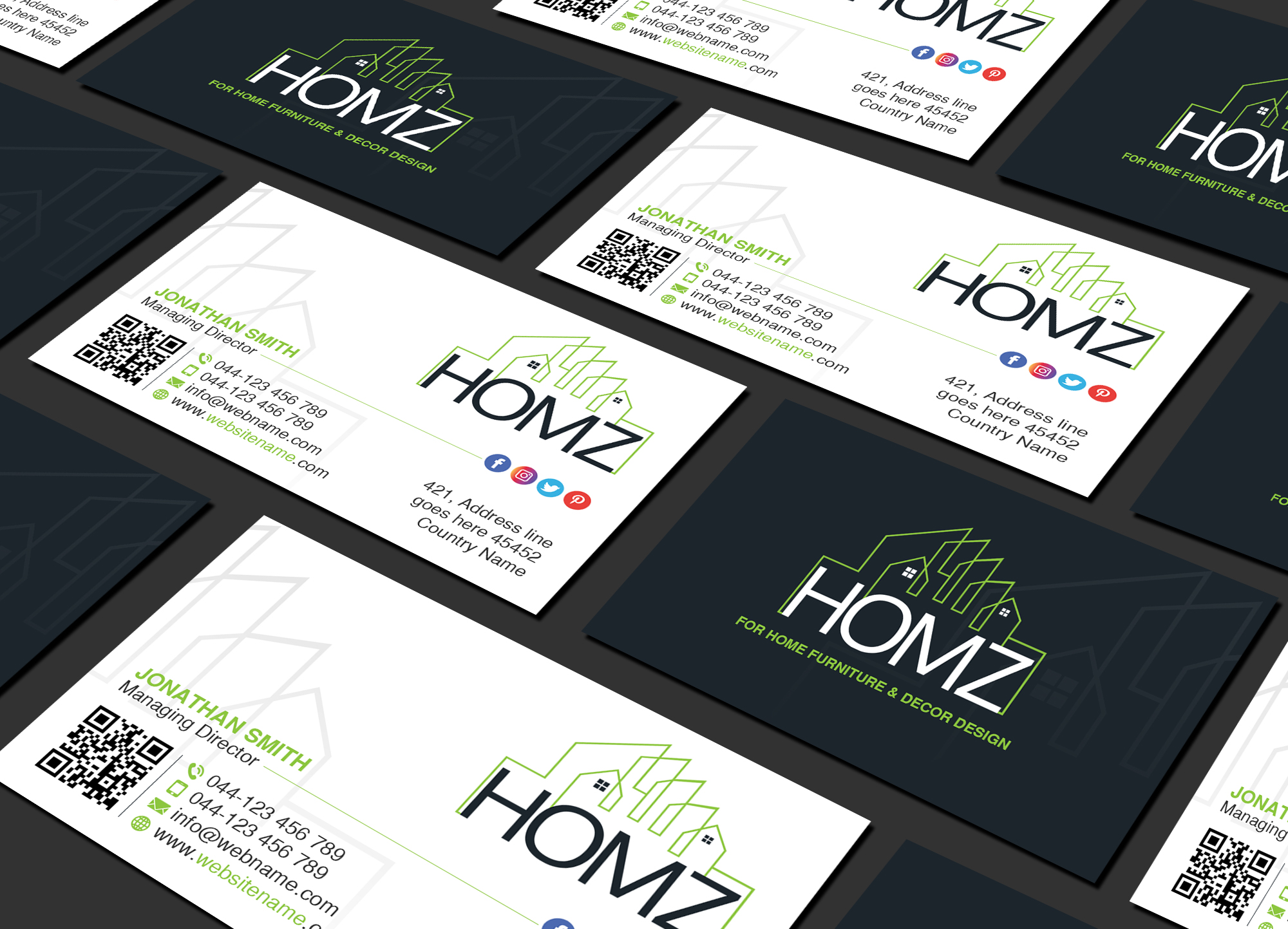Business Card Design by Creations Box 2015 for Homz app | Design #25141589