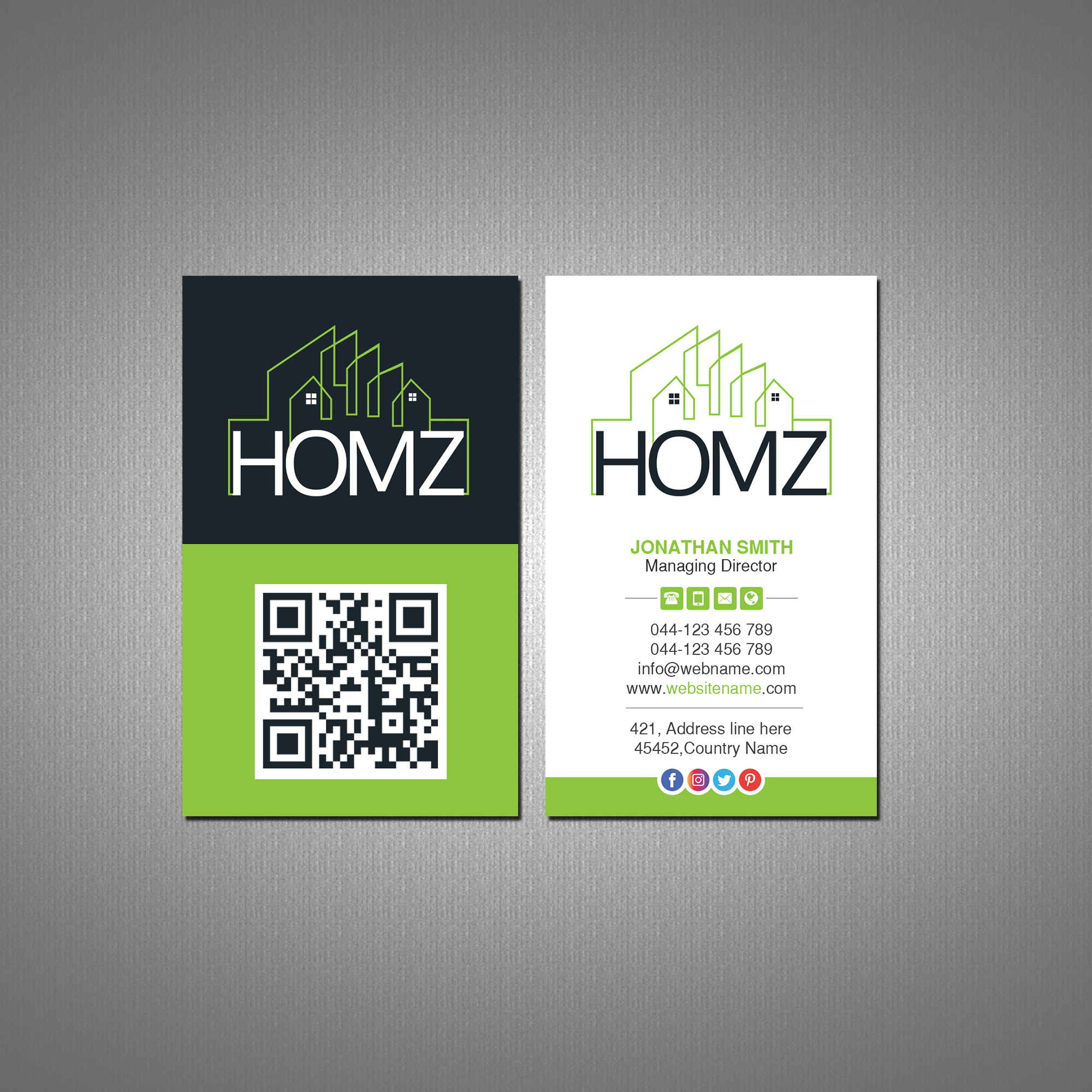 Business Card Design by Creations Box 2015 for Homz app | Design #25141591