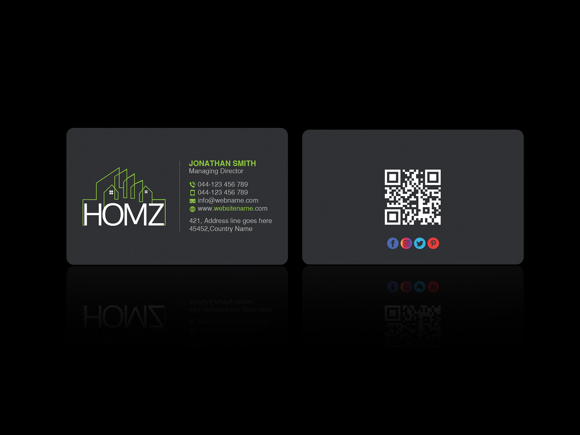 Business Card Design by Creations Box 2015 for Homz app | Design #25141601