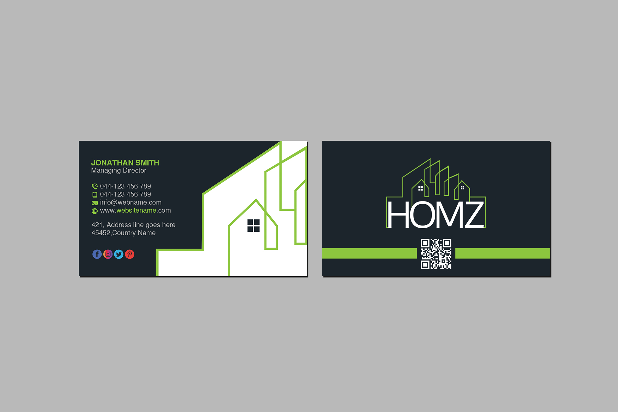 Business Card Design by Creations Box 2015 for Homz app | Design #25141604