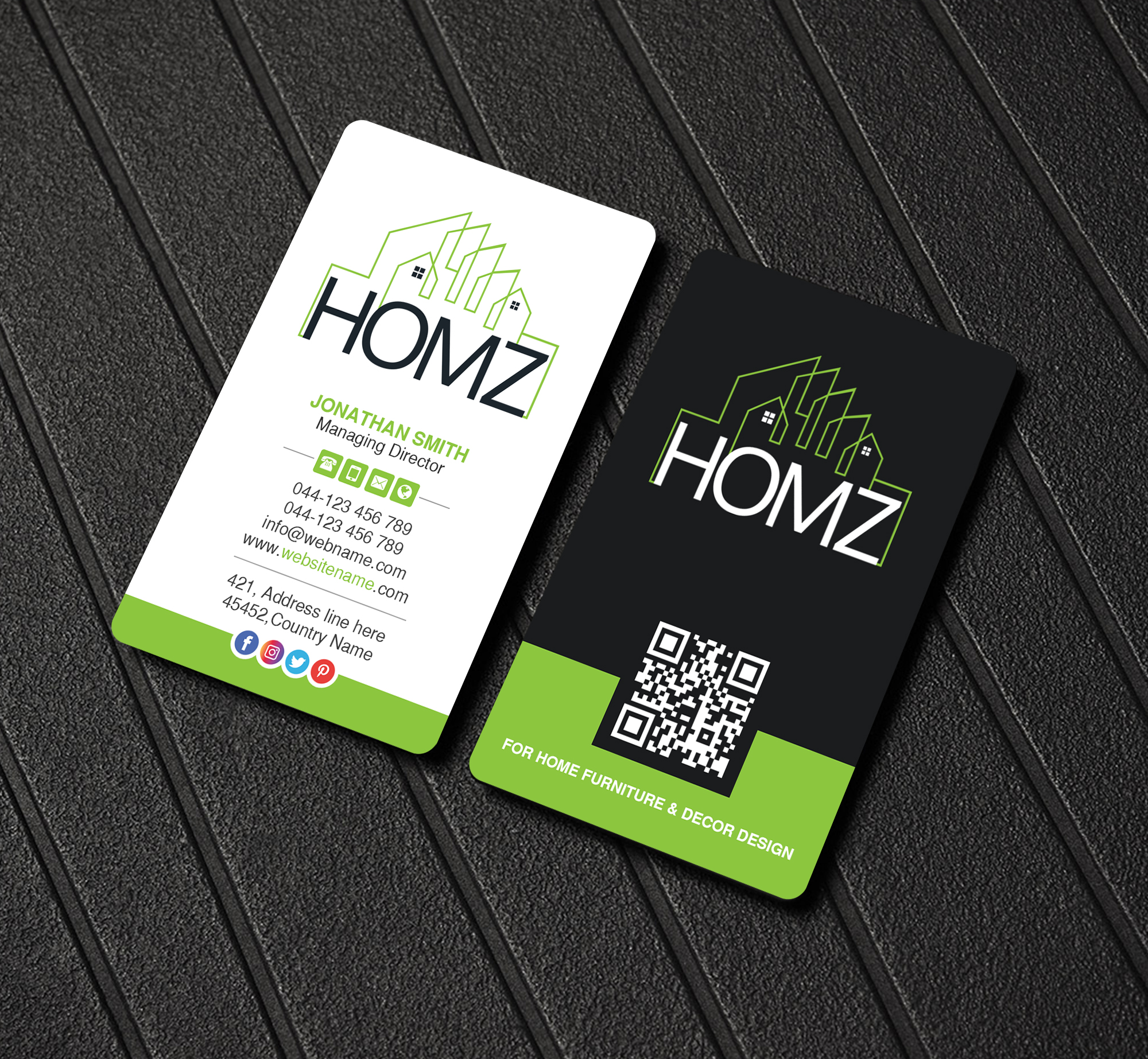 Business Card Design by Creations Box 2015 for Homz app | Design #25141606
