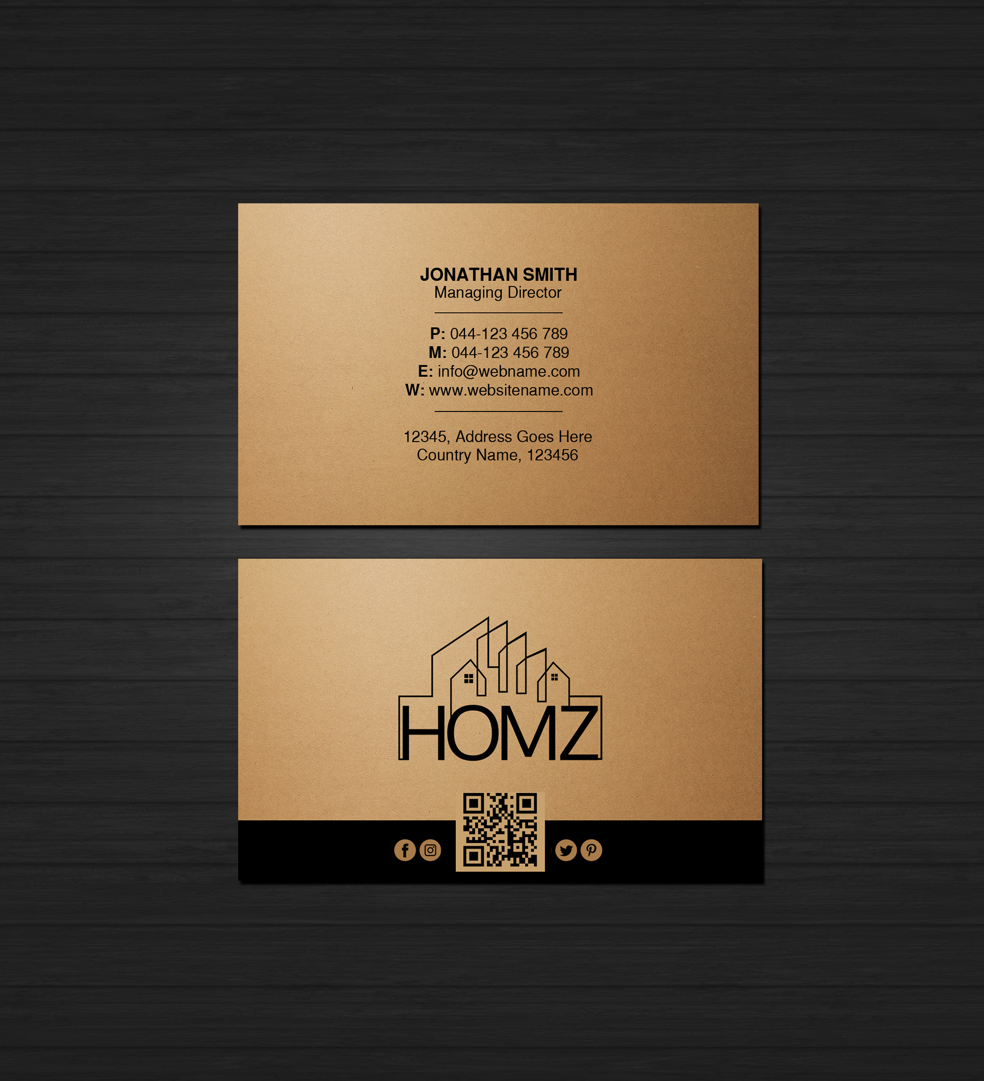 Business Card Design by Creations Box 2015 for Homz app | Design #25148165
