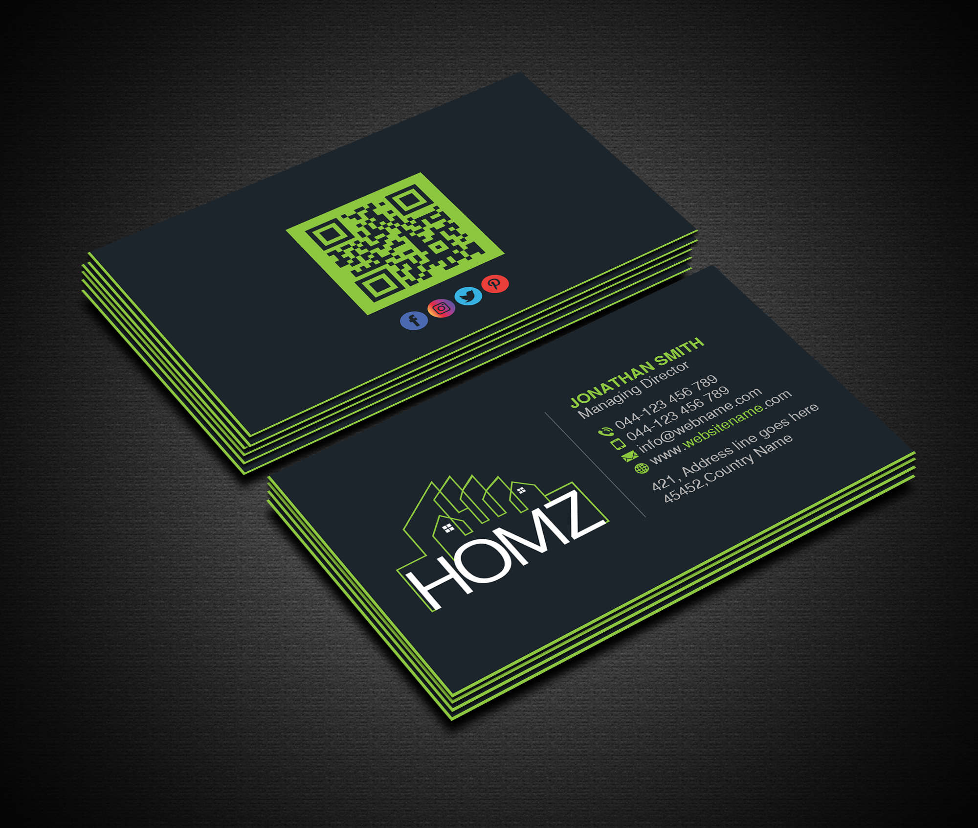 Business Card Design by Creations Box 2015 for Homz app | Design #25148167