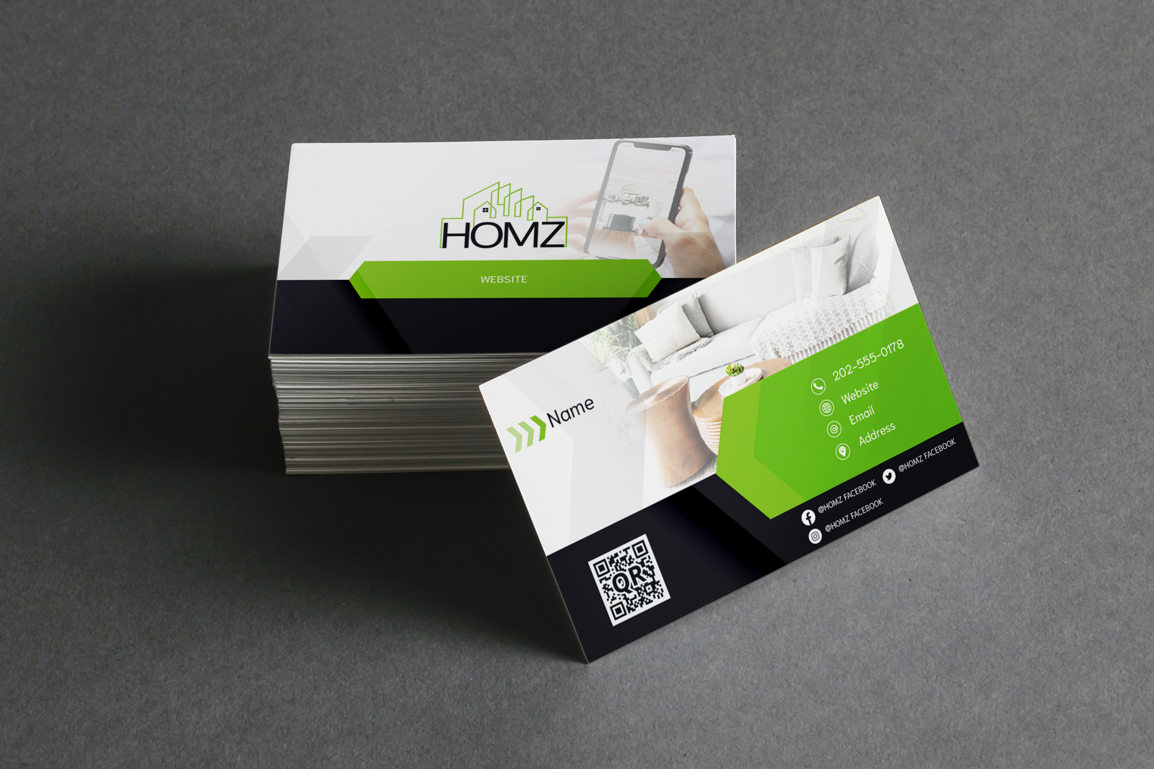 Business Card Design by digitalpolo.com for Homz app | Design #25142959