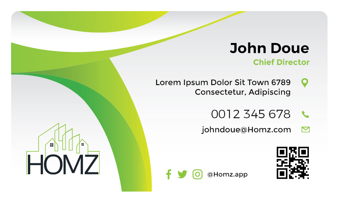 Visitenkarten-Design von digitalpolo.com für Homz app | Design #25145330