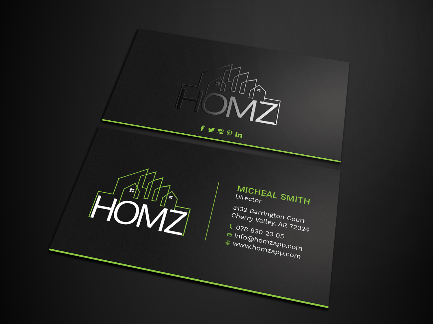 Business Card Design by Tripti Ranjan Gain for Homz app | Design #25136218