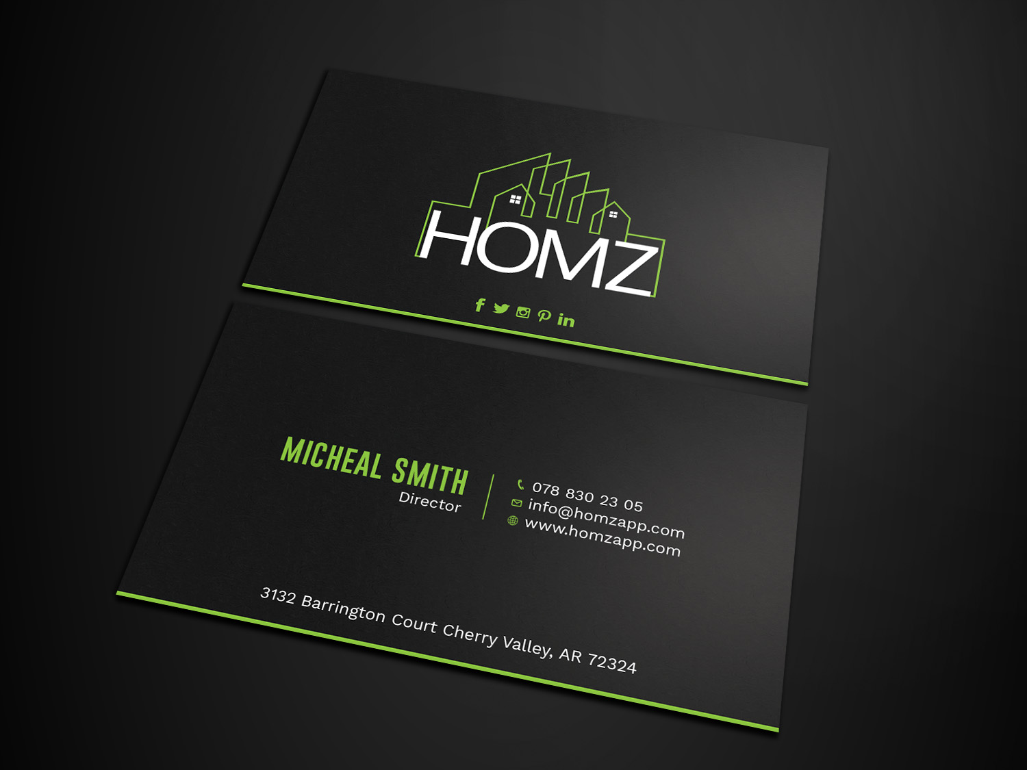 Business Card Design by Tripti Ranjan Gain for Homz app | Design #25136219