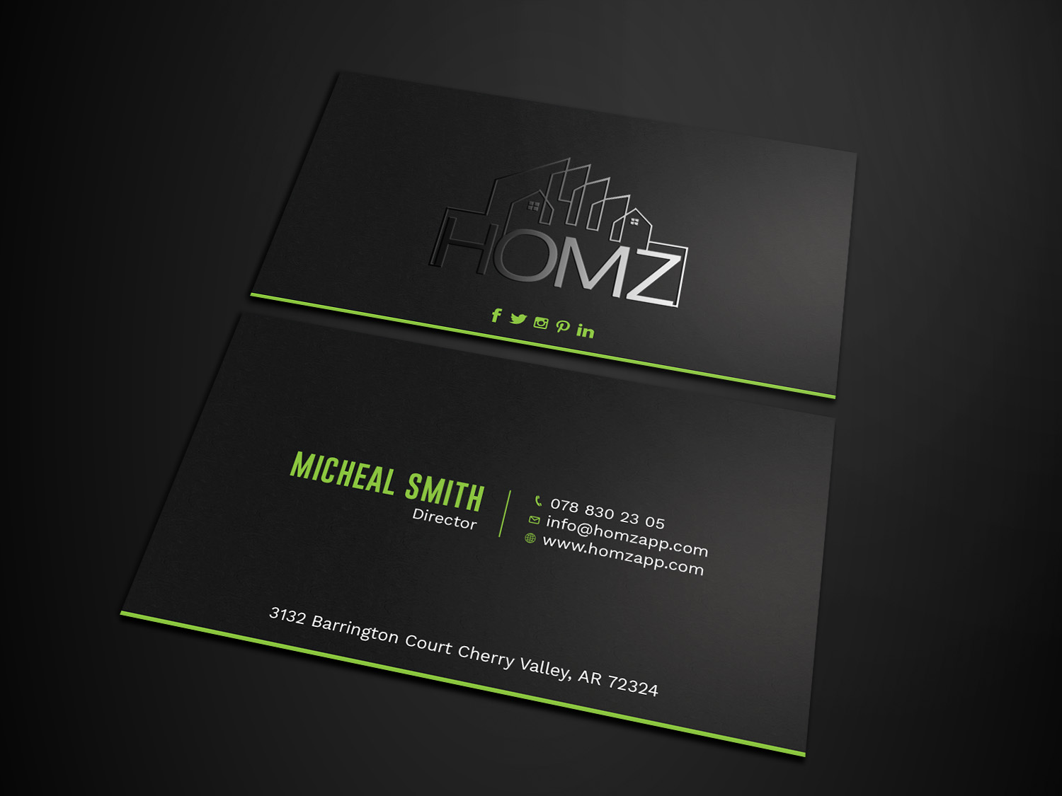 Business Card Design by Tripti Ranjan Gain for Homz app | Design #25136220