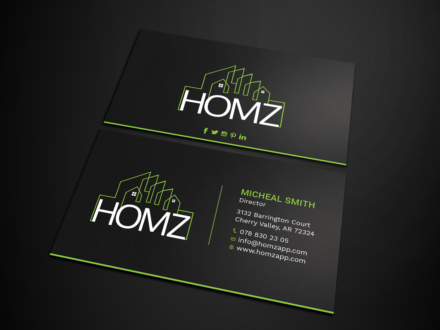 Business Card Design by Tripti Ranjan Gain for Homz app | Design #25136221