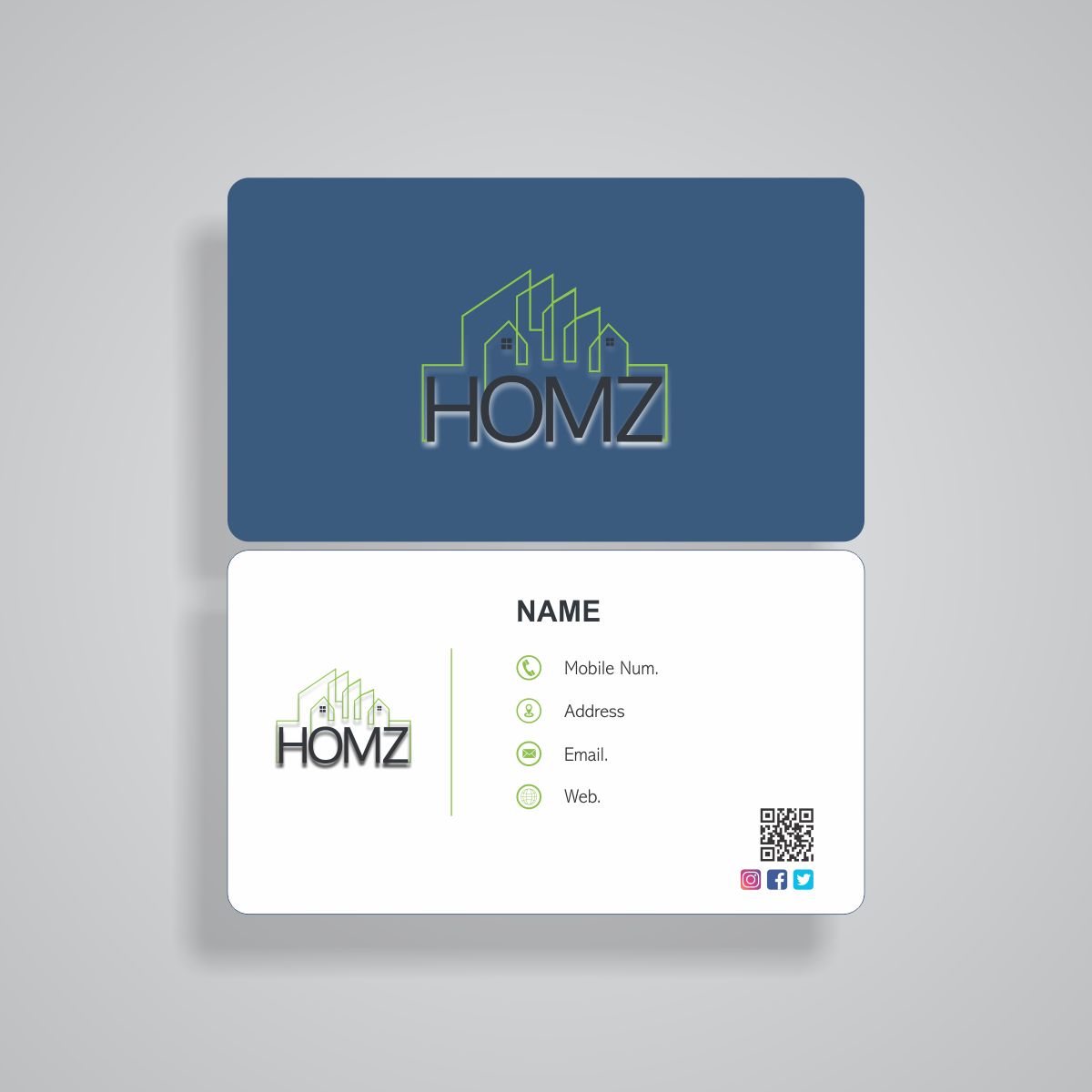 Business Card Design by Vasim Jagliwala 2 for Homz app | Design #25216269
