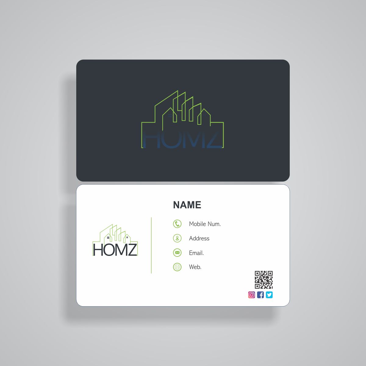 Business Card Design by Vasim Jagliwala 2 for Homz app | Design #25217002