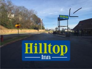 new signage design for budget motel - Hilltop Inn  | Signage Design by Atvento Graphics