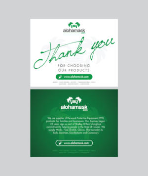 THANK YOU CARD FOR E-COMMERCE PPE BUSINESS  | Postkarten-Design von Benson M.