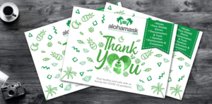 THANK YOU CARD FOR E-COMMERCE PPE BUSINESS  | Postkarten-Design von TSU Creations