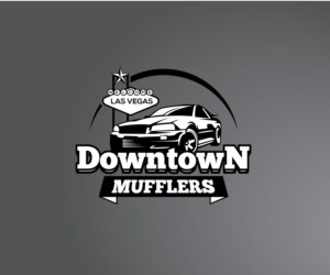 1.Downtown Mufflers or 2.Downtown Mufflers Custom Performance Exhaust Systems or 3. Downtown Mufflers An Oldschool Muffler shop | Logo-Design von FourtuneDesign