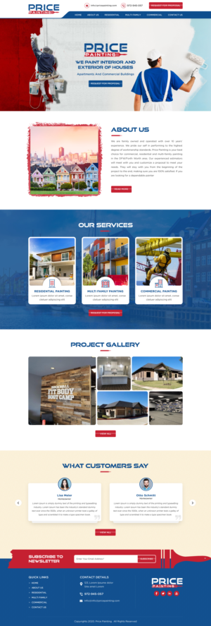 Commercial and Residential Paint Contractor needs website | Web Design par Sbss