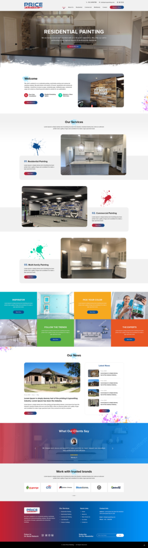 Commercial and Residential Paint Contractor needs website | Diseño Web por Ved Web Services