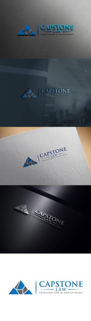 CAPSTONE LAW -- Immigration & Employment / (include symbol of pyramid, with capstone emphasis) | Logo Design by JAHID BIN JAFAR