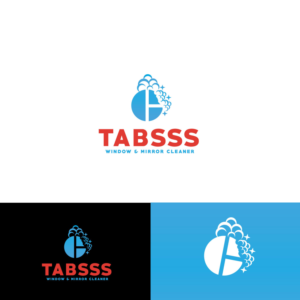 Tabsss.  (this is the brand and under it :) Window & Mirror Cleaner  | Logo Design by Graphic Bricks