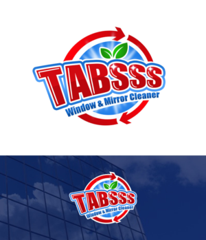 Tabsss.  (this is the brand and under it :) Window & Mirror Cleaner  | Logo Design by PsyPen