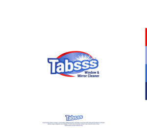 Tabsss.  (this is the brand and under it :) Window & Mirror Cleaner  | Logo Design by GBDESIGN