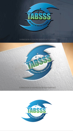 Tabsss.  (this is the brand and under it :) Window & Mirror Cleaner  | Logo Design by graphicevolution