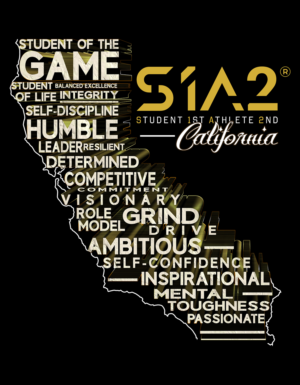 Student 1st Athlete 2nd 3D brand design w/ Cali shape | Diseño de Camiseta por Light Hand Design