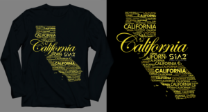 Student 1st Athlete 2nd 3D brand design w/ Cali shape | Diseño de Camiseta por SAI DESIGNS