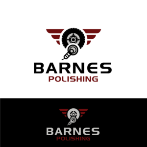 Barnes Wheel Polishing- but photo in middle with picture of wheel | Logo Design by Graphic Bricks