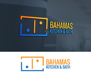 The company name is Bahamas Kitchen & Bath.  We are also the authorized dealers for Kraftmaid cabinets in the Bahamas | Logo Design by GoodTimes$$$