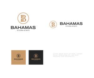 The company name is Bahamas Kitchen & Bath.  We are also the authorized dealers for Kraftmaid cabinets in the Bahamas | Logo Design by Ng V Duc