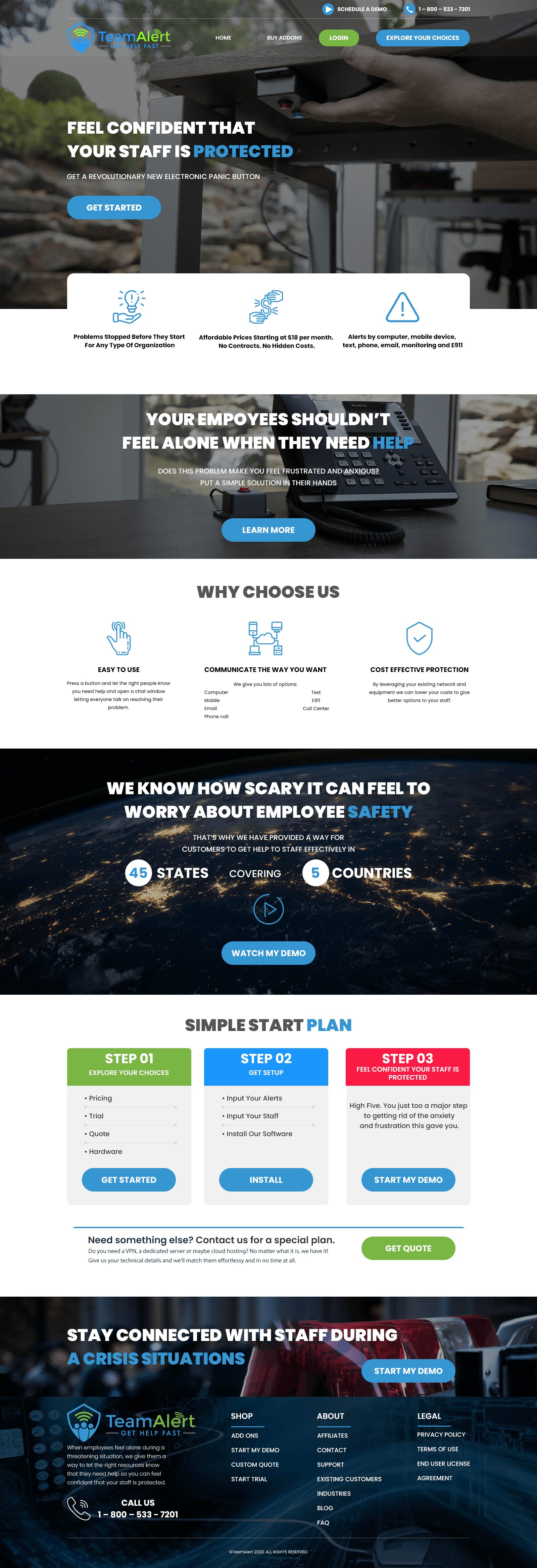 Web Design by Tsopel for TeamAlert | Design #25164219