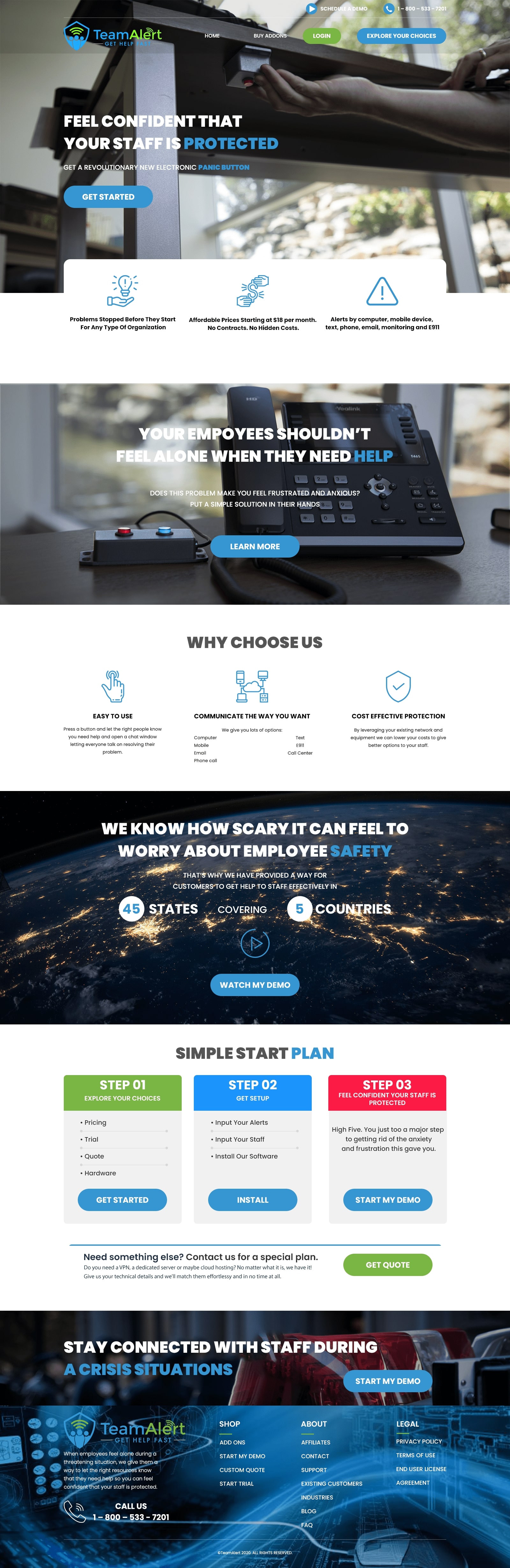 Web Design by Tsopel for TeamAlert | Design #25165244