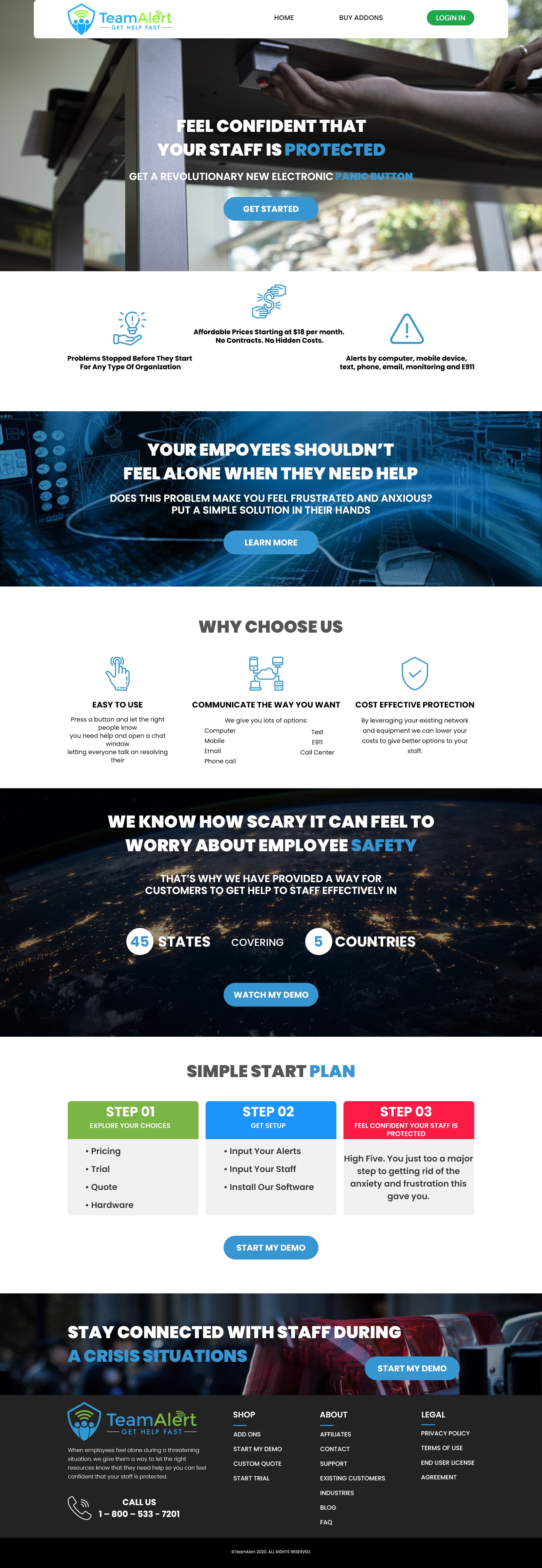 Web Design by Tsopel for TeamAlert | Design #25171357