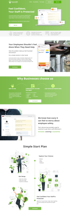 Web Design by divyanshutomar78 for TeamAlert | Design: #25153885