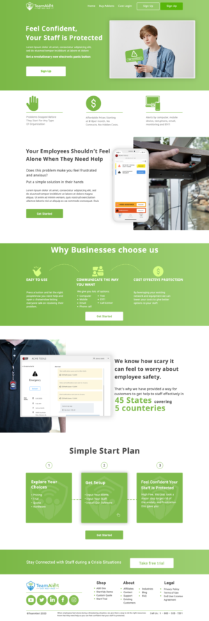 Web Design by divyanshutomar78 for TeamAlert | Design: #25157534