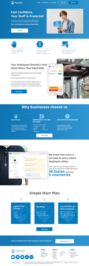 Web Design by divyanshutomar78 for TeamAlert | Design: #25157544